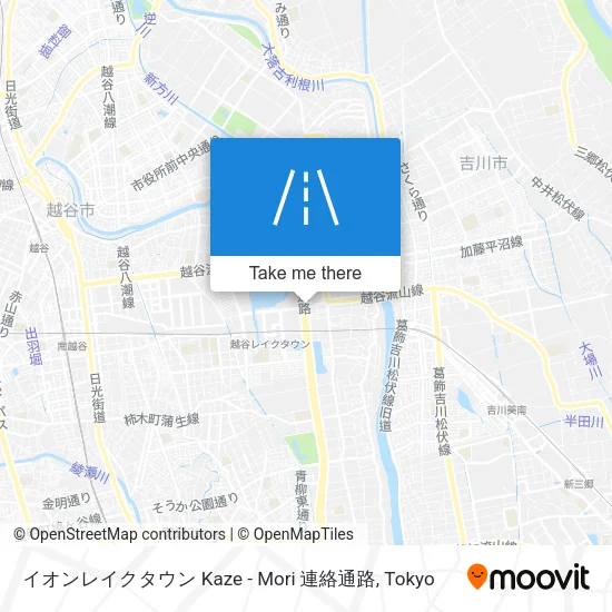 イオンレイクタウン Kaze - Mori 連絡通路 map