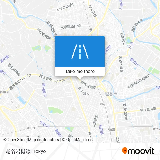 越谷岩槻線 map