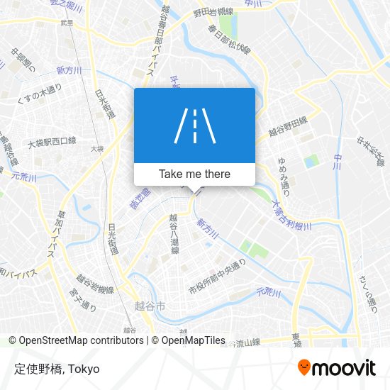 定使野橋 map