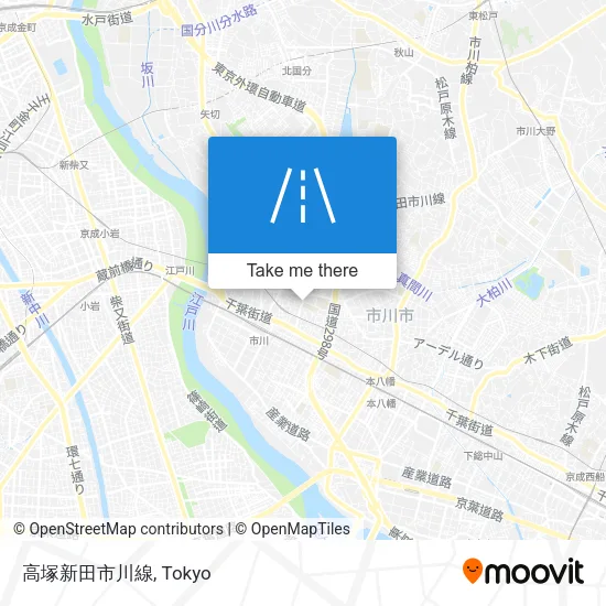 高塚新田市川線 map