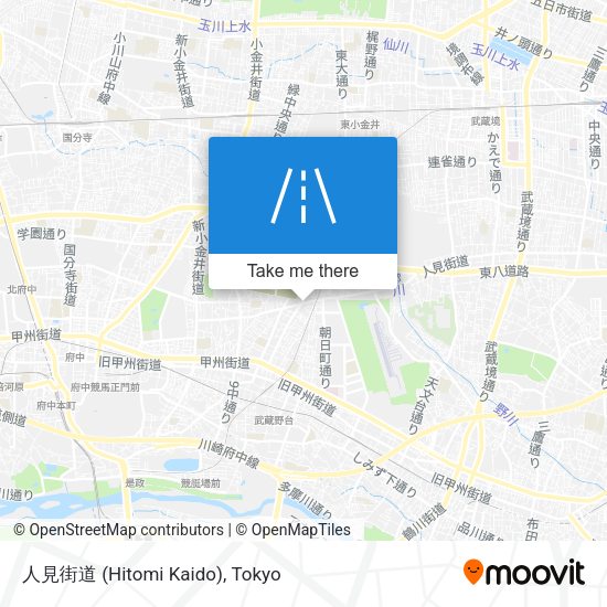 人見街道 (Hitomi Kaido) map