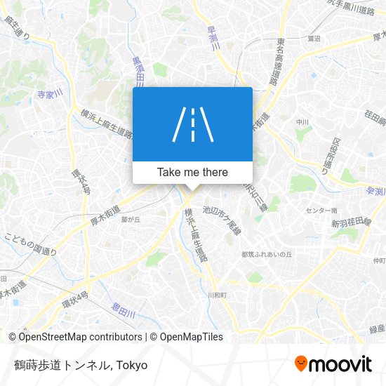 鶴蒔歩道トンネル map