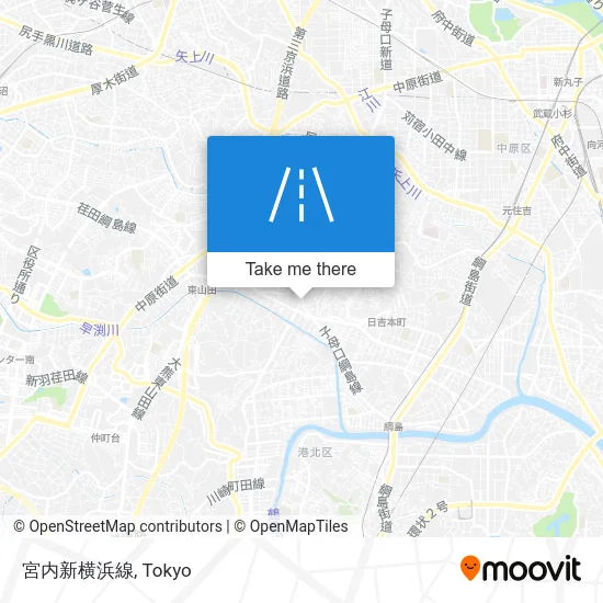 Miyauchi New Yokohama Line map