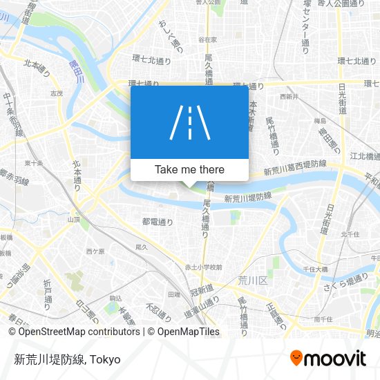 新荒川堤防線 map