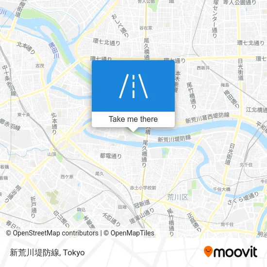 新荒川堤防線 map