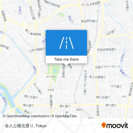 舎人公園北通り map