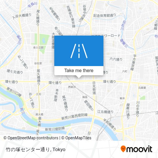 竹の塚センター通り map