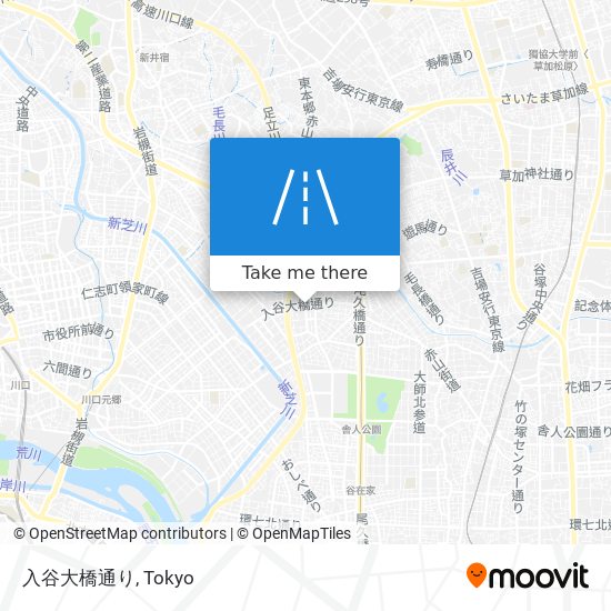 入谷大橋通り map