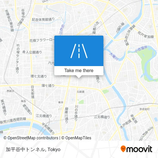 加平谷中トンネル map