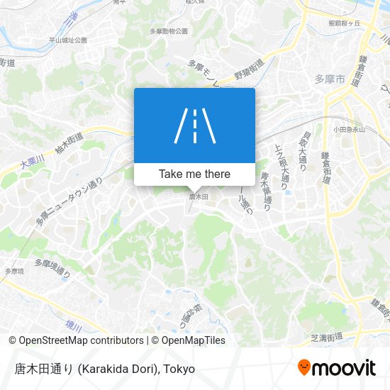 唐木田通り (Karakida Dori) map