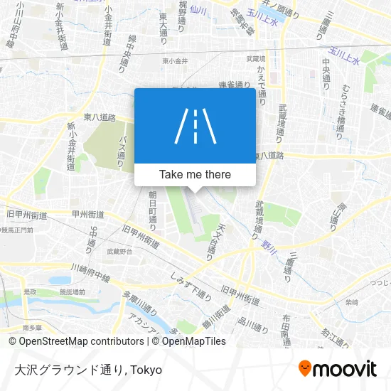 大沢グラウンド通り map