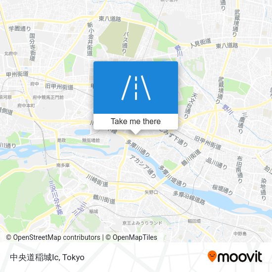 中央道稲城Ic map