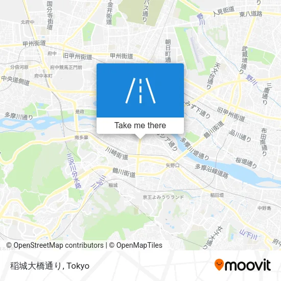 稲城大橋通り map