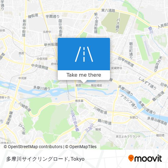 多摩川サイクリングロード map