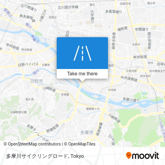 多摩川サイクリングロード map