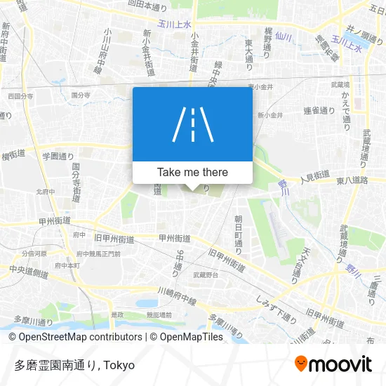 多磨霊園南通り map