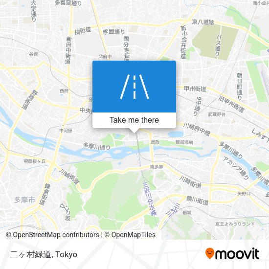 二ヶ村緑道 map