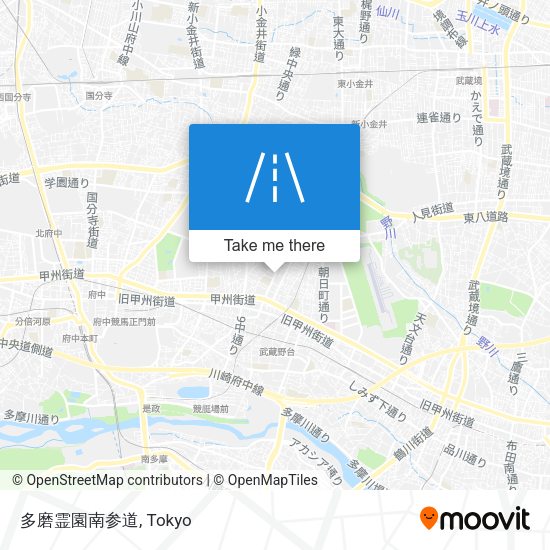 多磨霊園南参道 map