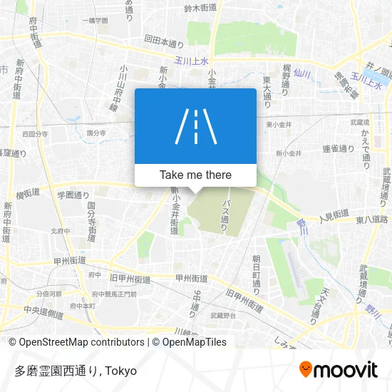 多磨霊園西通り map