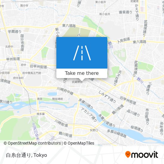 白糸台通り map