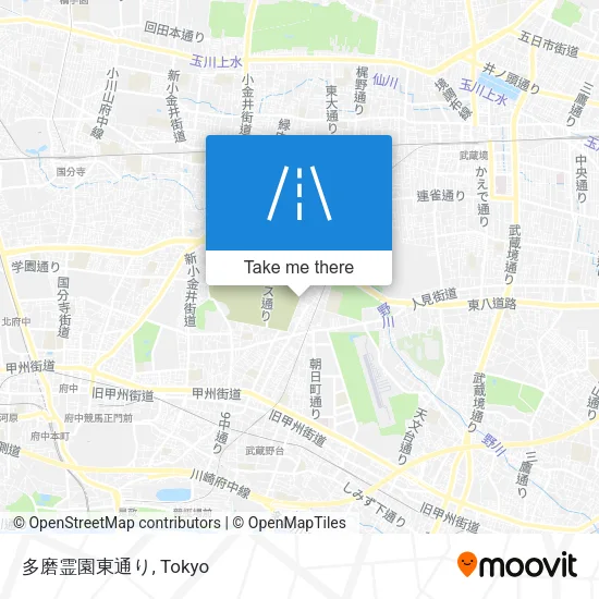 多磨霊園東通り map