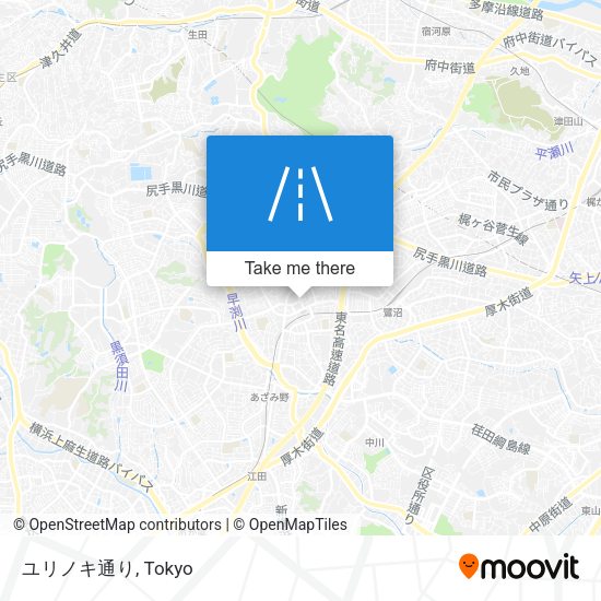 ユリノキ通り map