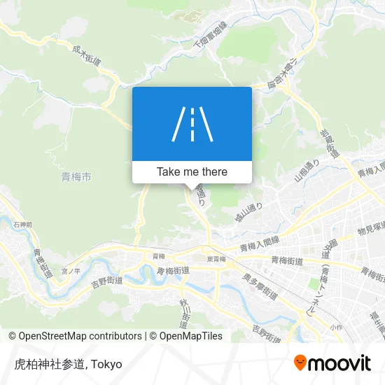 虎柏神社参道 map