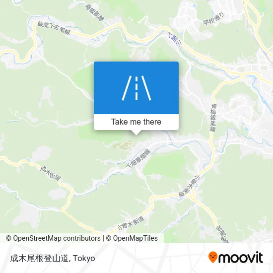 成木尾根登山道 map
