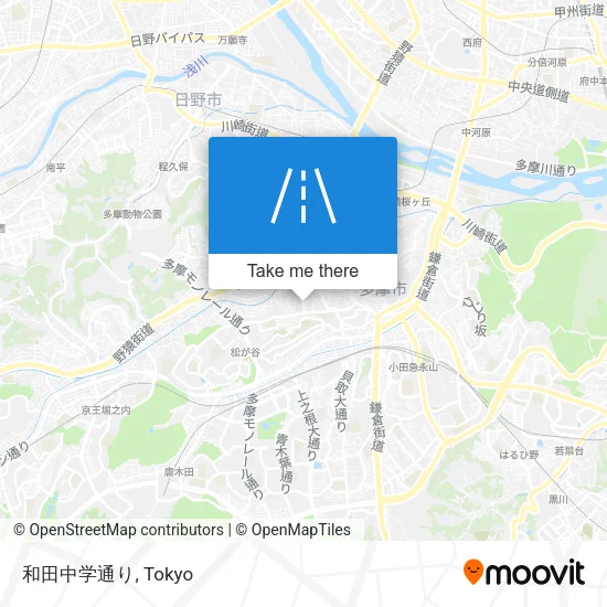 和田中学通り map