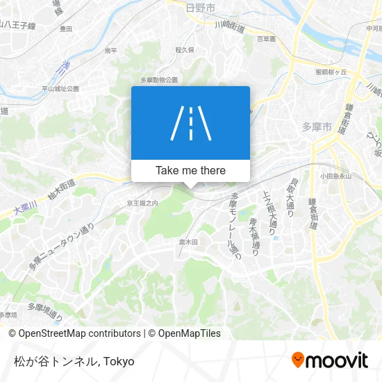 松が谷トンネル map