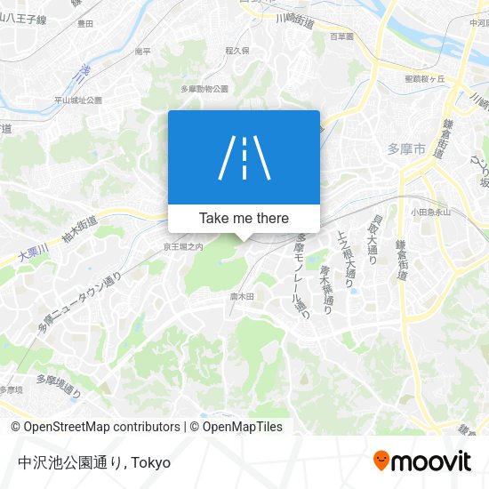 中沢池公園通り map