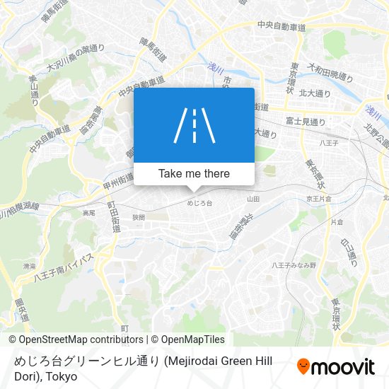 めじろ台グリーンヒル通り (Mejirodai Green Hill Dori) map