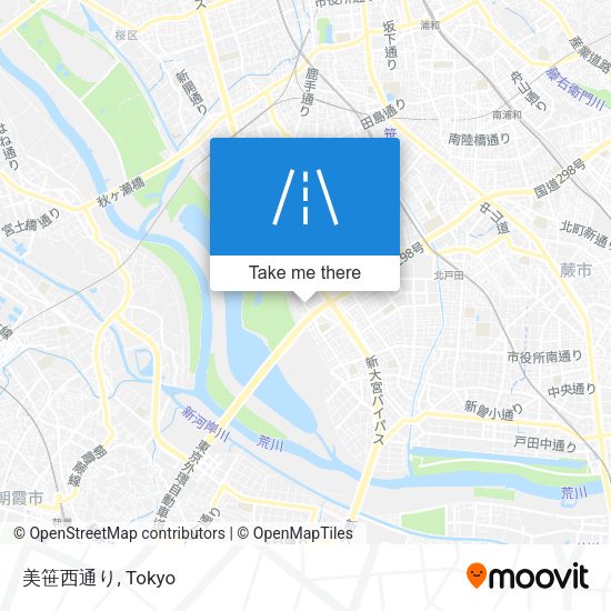 美笹西通り map