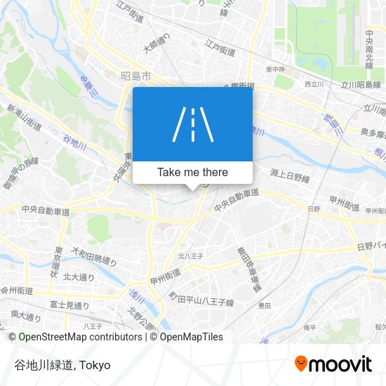 谷地川緑道 map