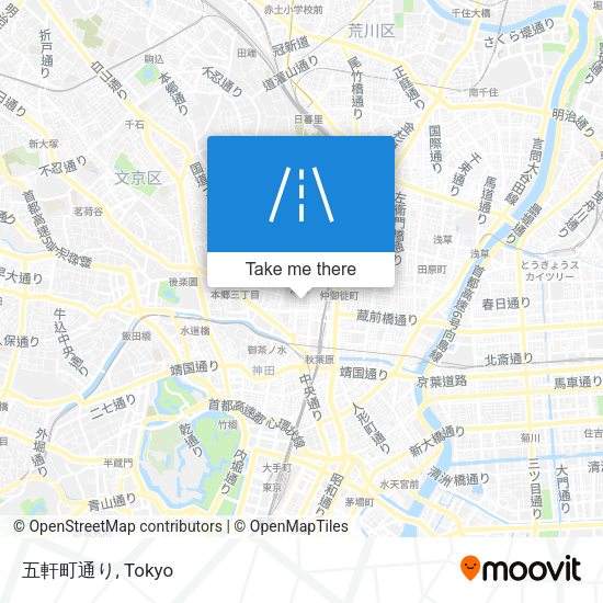 五軒町通り map