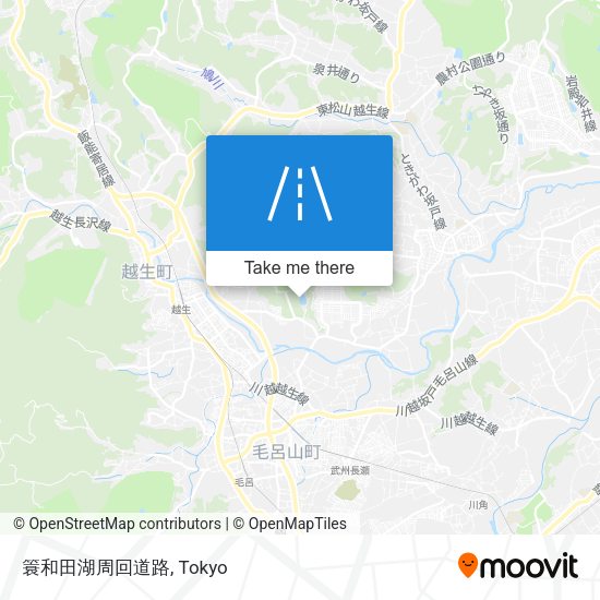 簑和田湖周回道路 map