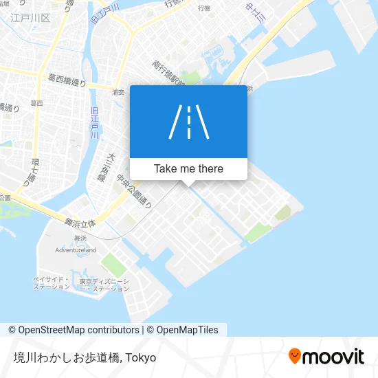 Sakai River Wakashio Pedestrian Bridge map