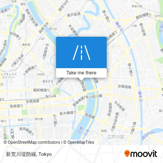 新荒川堤防線 map