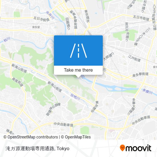 滝ガ原運動場専用通路 map