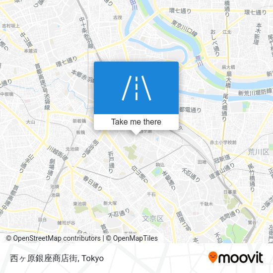 西ヶ原銀座商店街 map