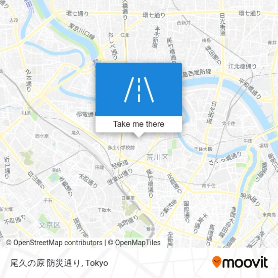 尾久の原 防災通り map