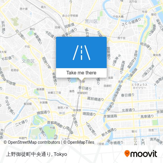 上野御徒町中央通り map