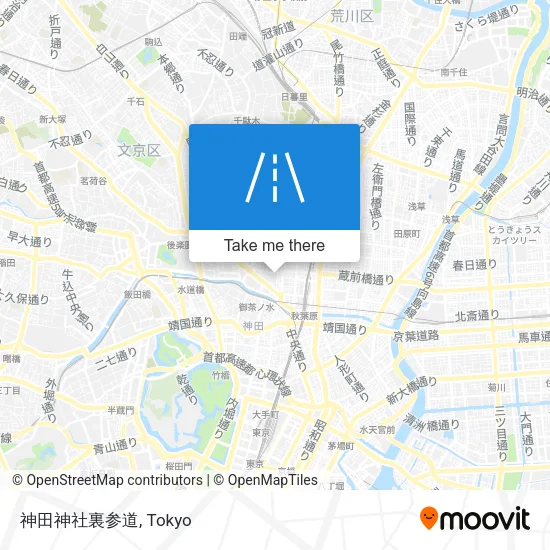 神田神社裏参道 map