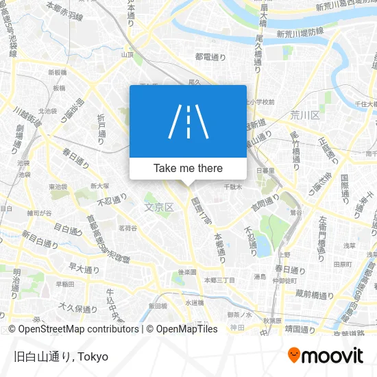 Old Hakusan Street map
