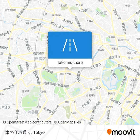 津の守坂通り map