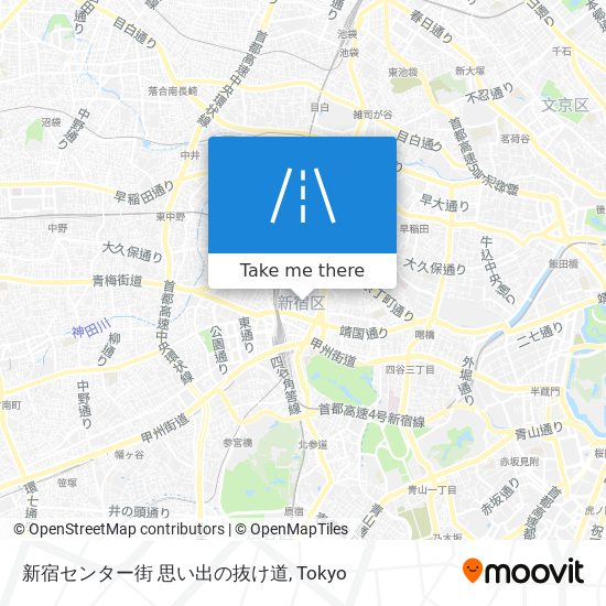 新宿センター街 思い出の抜け道 map