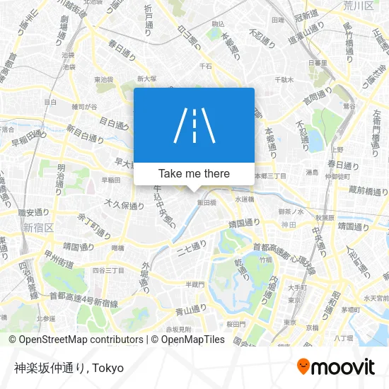 神楽坂仲通り map