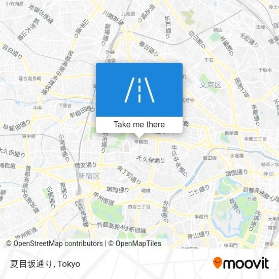 夏目坂通り map