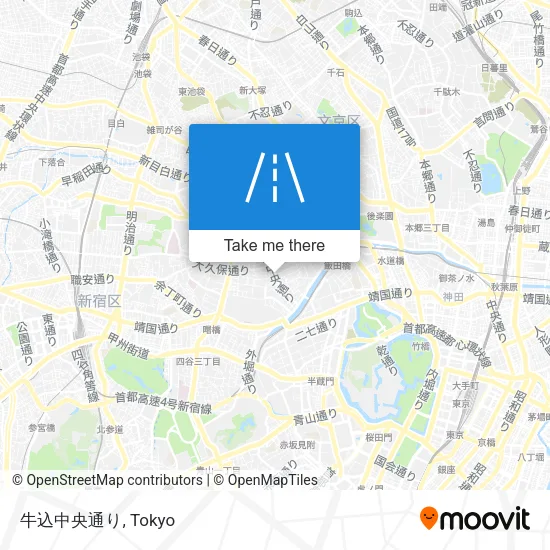 牛込中央通り map