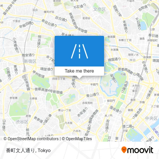 番町文人通り map